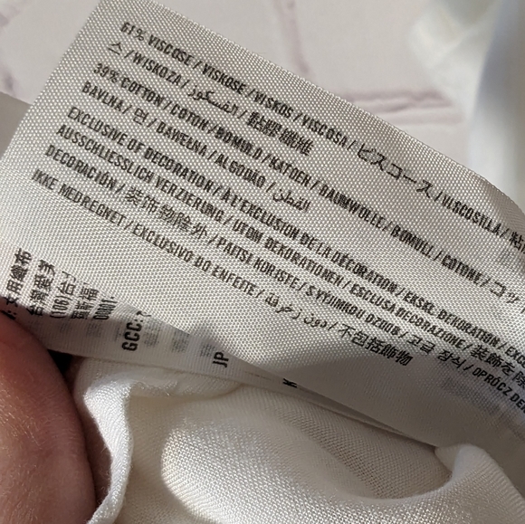 Abercrombie & Fitch LaceTrim Sheer Back Viscose-Cotton White Dress Small EuC - Picture 13 of 15